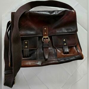 Vintage Hugo Boss Leather Crossbody Computer/Messenger Bag